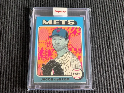 2022 TOPPS PROJECT 70 #888 JACOB DEGROM / MORNING BREATH *ENCASED ART*  METS