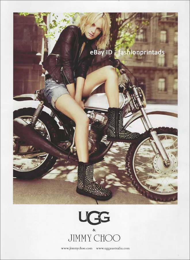 UGG x JIMMY CHOO 1 Page Magazine PRINT AD 2010 AMBER VALLETTA legs