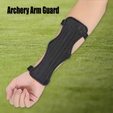 Archery Arm Guard Leather Arm Protector 3 Strap For Hunting Recurve Compound Bow