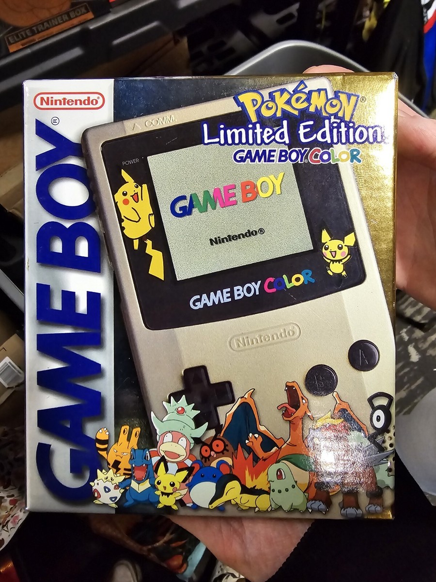 Nintendo Game Boy Color Pokemon Pikachu Gold And Silver