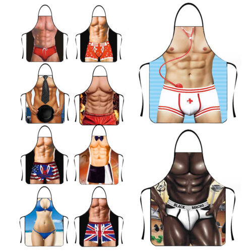 Men Women Textiles Sexy Cook Aprons Halter Apron Valentine Clubwear Restaurant - Afbeelding 1 van 35