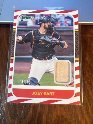 Joey Bart 2021 Donruss Retro '87 Materials Red Jersey Relic #68 Giants /99