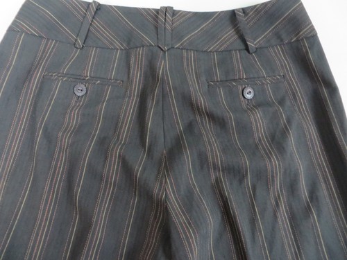 Classiques entier Polyester blend Flat Pockets Wide leg Dark brown stripe 12 - Picture 7 of 9