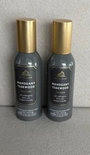 2 BATH & BODY WORKS MAHOGANY TEAKWOOD CONCENTRATED ROOM SPRAY MIST AIR FRESHENER