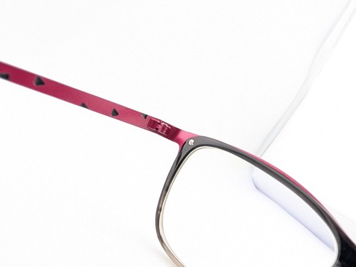 Morel France Eyeglasses Frames Only, 40044S SP 07, 53-16-140, Black/Pink - Picture 13 of 16