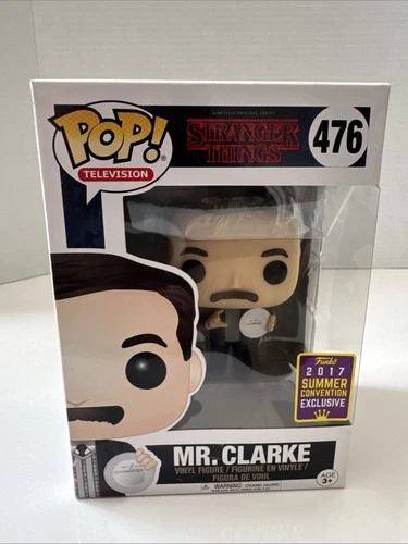 Funko Pop Stranger Things Mr. Clarke #476- 2017 Summer Convention Exclusive- NIB