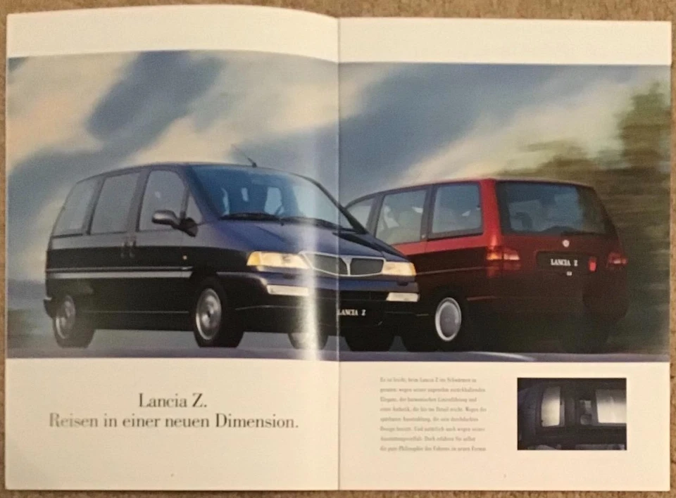 LANCIA Z RANGE Car Sales Brochure AUG 1999 #04.5.3094.50.D-C-VIII/99 GERMAN TEXT - Image 2 of 3