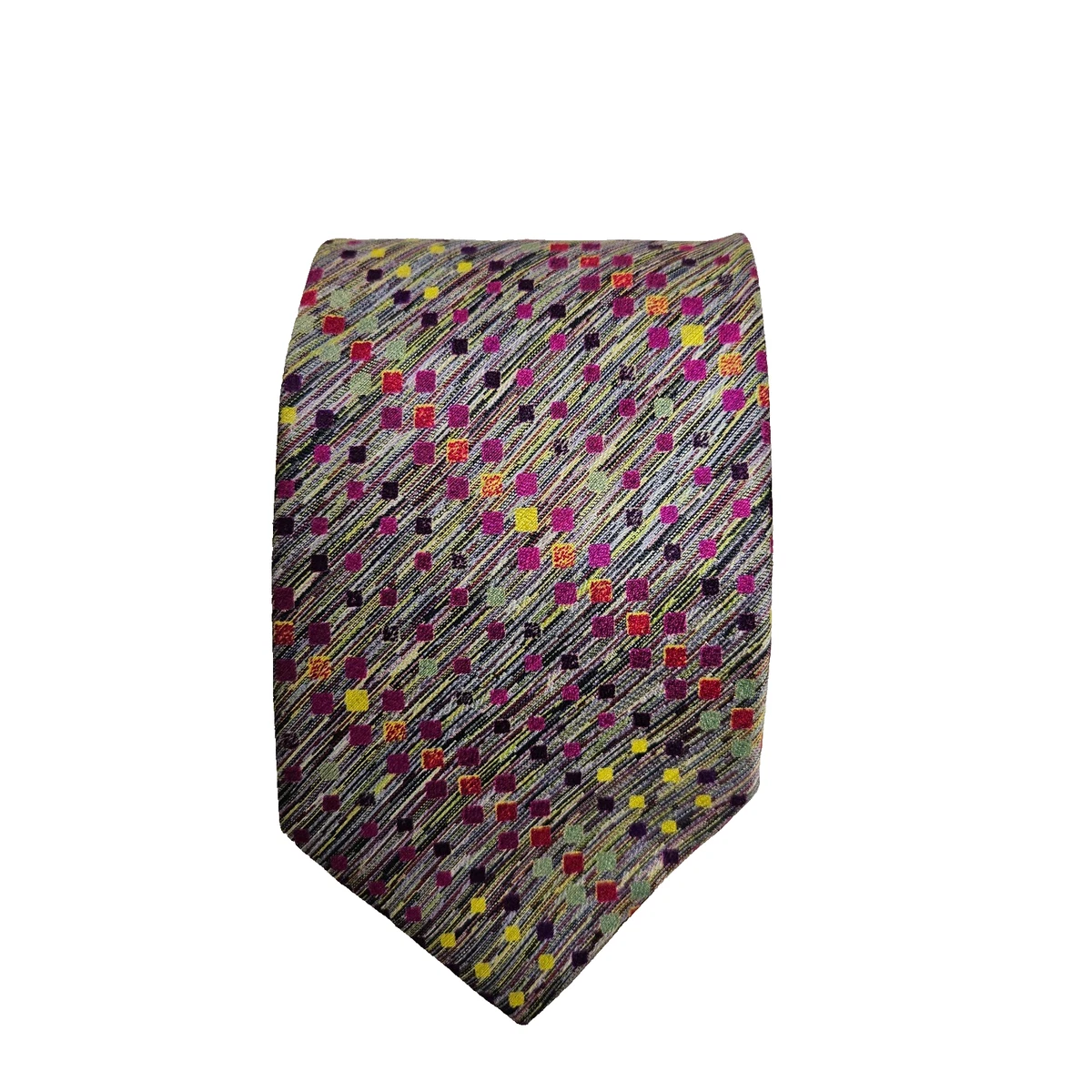 Cravate Missoni Authentique En Soie 100% - Motif Multicolore, Occasion Bon état