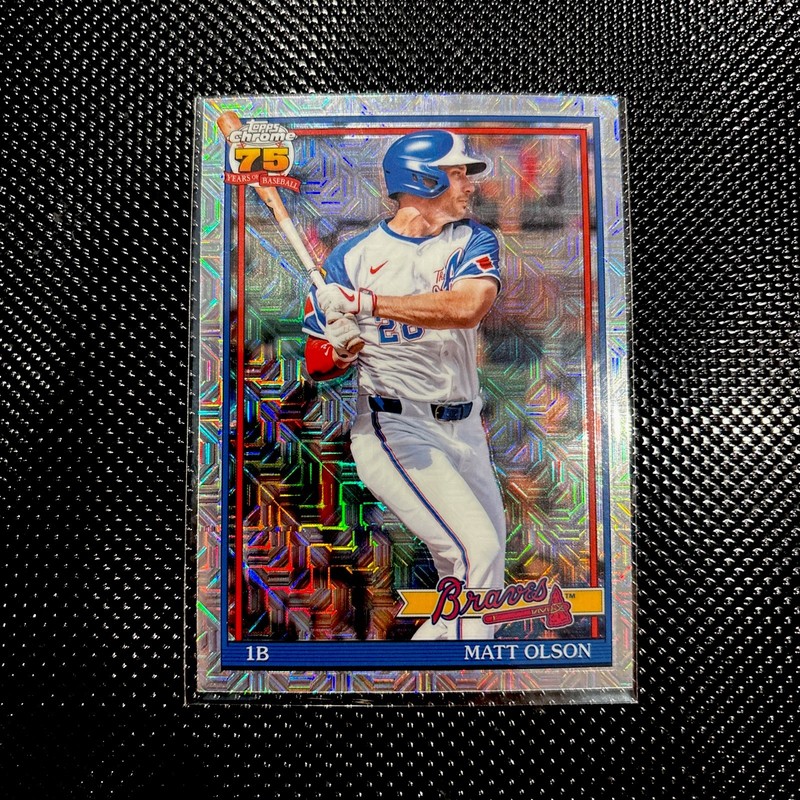 2026 Topps Series 1 Matt Olson Silver Pack Chrome Baseball Card #91C-76 - Braves