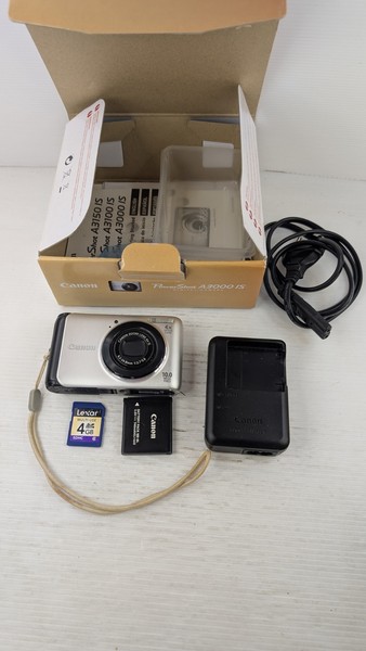 Canon PowerShot A3000 IS 10.0MP Digital Camera Tested Working Silver Photography