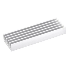 Aluminum Heatsink Self Adhesive 70x22x10mm with Parallel for M.2 SSD Silver Tone