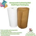 Eco Friendly Honeycomb Cushioning bubble wrap roll Gift Packing Kraft paper