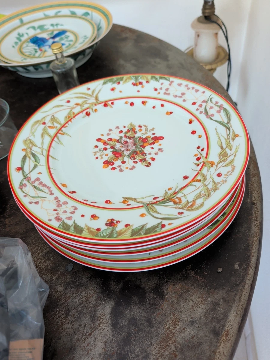 Assiette Hermès Guadalquivir rouge vaisselle vaisselle lot de 2 plats neufs 10,5 po