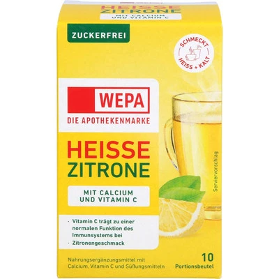 WEPA APOTHEKENBEDARF GMBH & CO KG WEPA heiße Zitrone+Vit.C+Calcium zuckerfrei Pulver 100 g PZN18336976