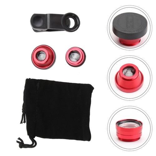 Universal Portable Cell Phone Camera Lens Super Wide Angle Lens Clip on (Red) - 第 12/12 張圖片