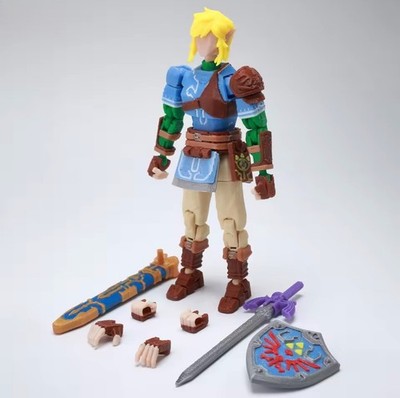 3D Printed Legend of Zelda Action Figure 14cm - 1/12 Scale Link Collectible Toy