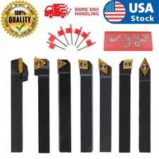 21Pcs Lathe Carbide Inserts Tool & Holder Wrench Mini Lathe Set Turning Tooling