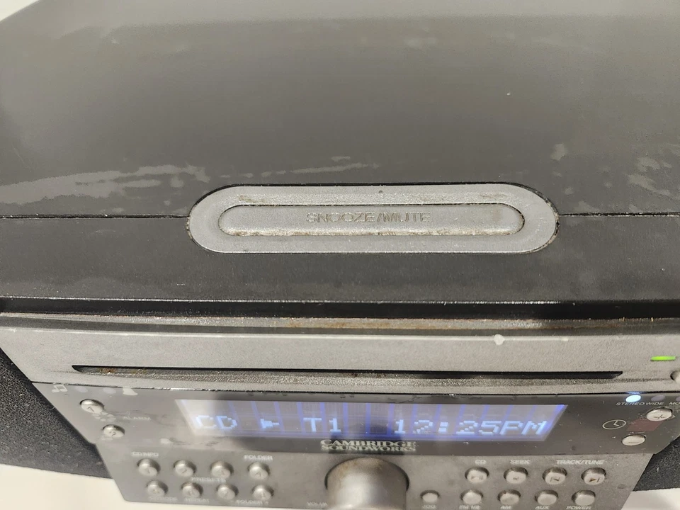 Radio CD 740 estéreo de mesa vintage Cambridge SoundWorks negro ¡Funciona! Foto 3 de 4