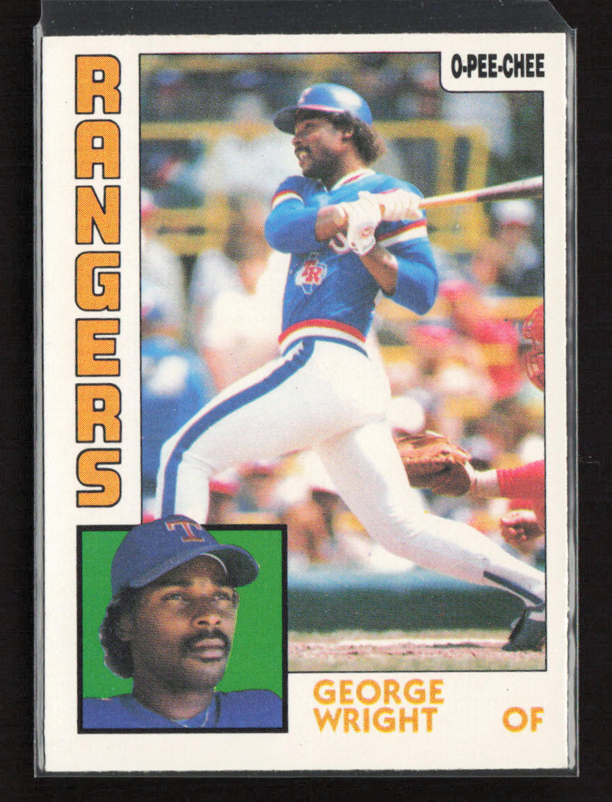 1984 O-Pee-Chee #314 George Wright Texas Rangers Near Mint or Better