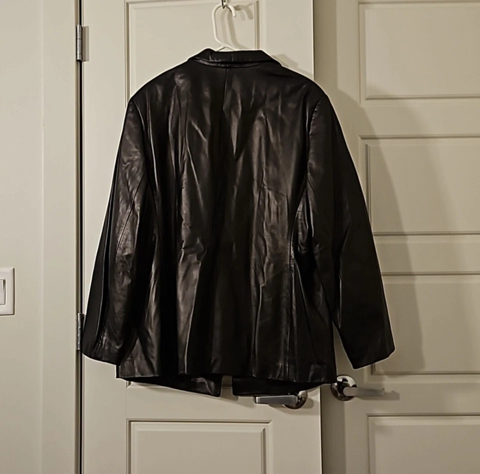 NUEVO CON ETIQUETAS CUERO NEGRO LATINI/MARIO VITTORIO FIRENZE HECHO EN ITALIA Foto 2 de 4