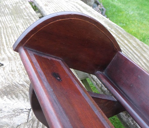 Antique Mahogany Book Trough / Table Top Book Shelf - 40cm Wide, 38cm Usable - Picture 9 of 11