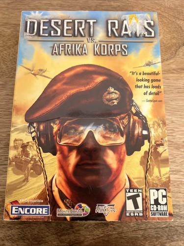 Dessert Rats Vs Afrika Korps Video Game Pc Cd-ROM T-Teen Encore