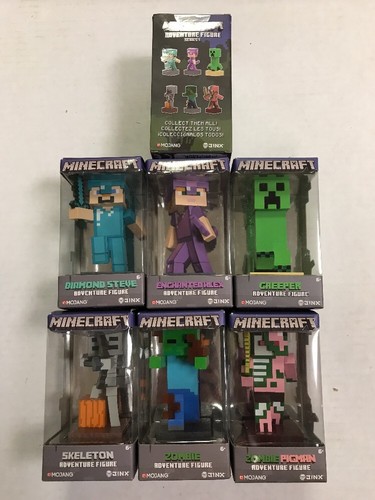 Minecraft Adventure Figures Set Of 6 Series 1 Vinyl Build Your Adventure