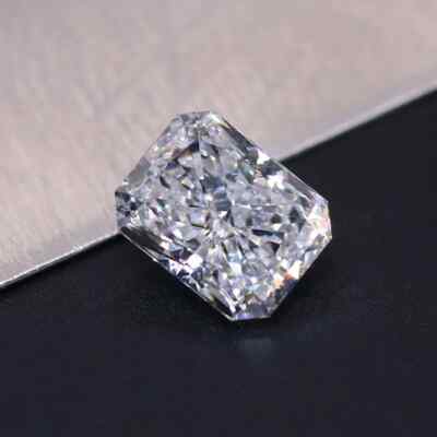 1.70 CT VVS1 D Grade Radiant Cut Natural White Diamond   Certified D54
