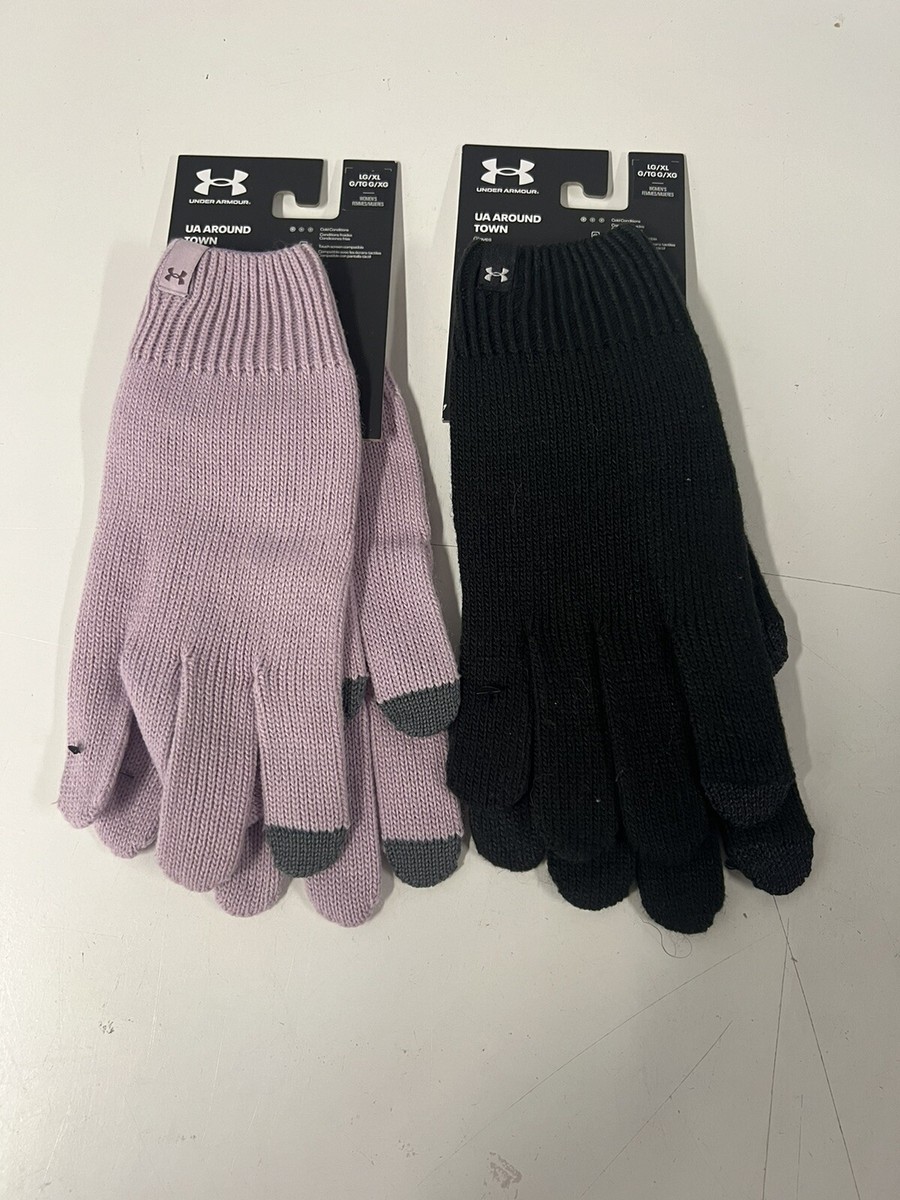 Under Armour Gloves Women's Various Sizes In Black/ Light Purple