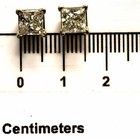 EGL certified 2ct carat New princess diamond I1 K 14k white gold earrings studs  — photo 6