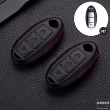 Leder Schlüsselcover Etui Cover passend für Nissan Qashqai Leaf Juke Schlüssel