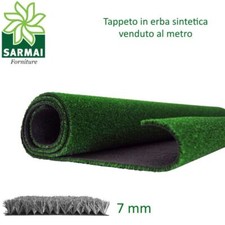 Prato sintetico 7 mm erba finta artificiale calpestabile tappeto verde atossica