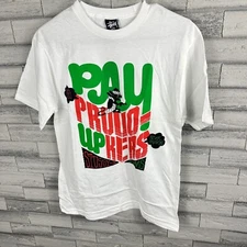 STUSSY SHIRT Size Small Amsterdam Provokers White