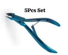 Nail Nipper. Nail Side Cutter.Toe Nail Clipper 5pcs.nail Salon Blue Color