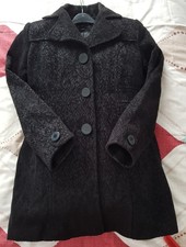 Reduced By £10 - Giacca Classy Coat Black Size 12 To 14 Large Fit