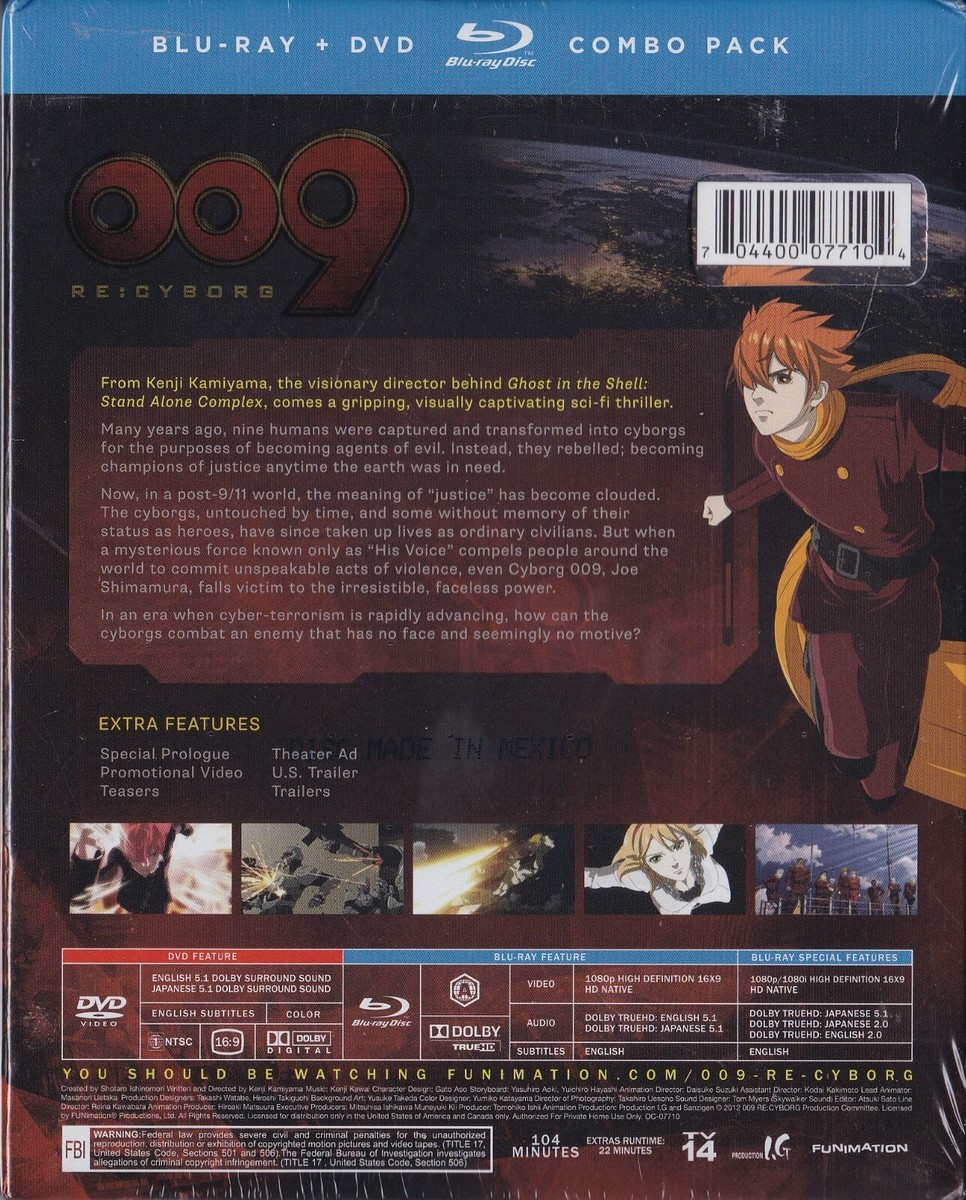 009 Re: Cyborg (Blu-ray Disc/DVD, 2015, 2-Disc Set) | eBay