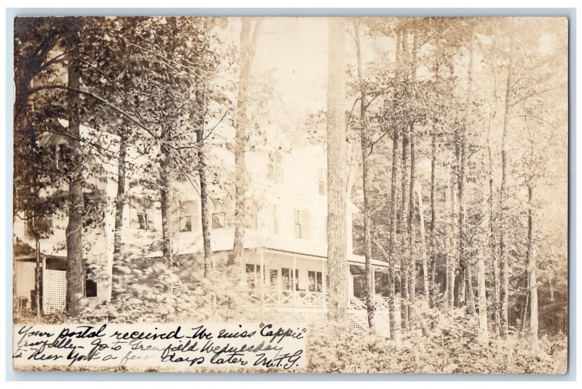 1906 Residence Home Forest View Munsonville NH RPPC Photo Posted