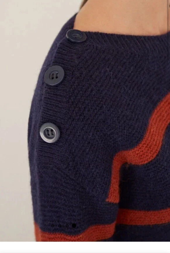 Comptoir des Cotonniers Wool Alpaca Gipsy Knit Jumper S cottagecore Hippie boho — 第 4/4 张图片