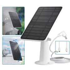 10ft Cable Universal Solar Battery Charger Panel for Ring Spotlight Stick Up Cam