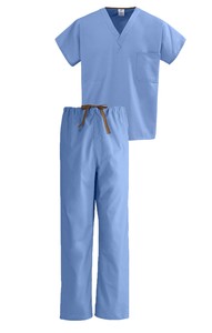Medline 100 Cotton Unisex Two Pocket Ceil Blue Color