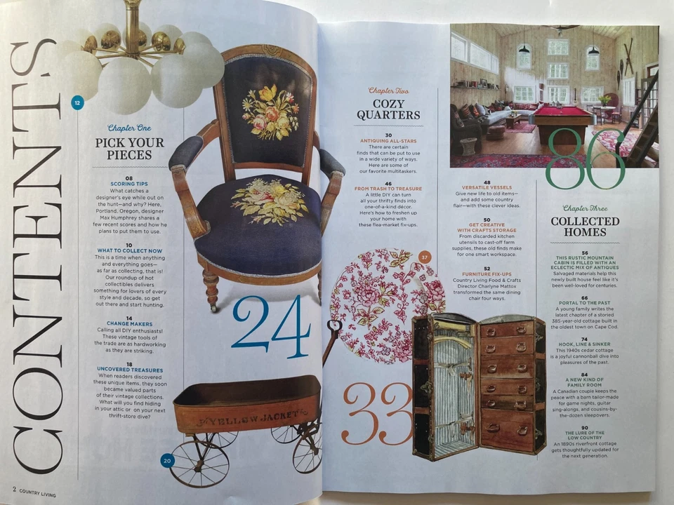 VINTAGE HOME - CHOCK FULL OF CHARM 2024 COUNTRY LIVING SPECIAL Magazine NEW Foto 2 de 4