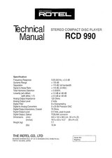 Servizio Manuale di Istruzioni per Rotel RCD-990