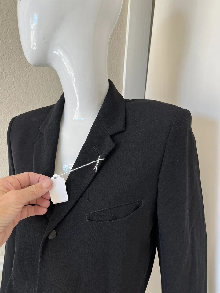 ¡VINTAGE AÑOS 90! Chaqueta negra JEAN PAUL GAULTIER MUJER con mangas de cuero IT 42 Foto 3 de 4