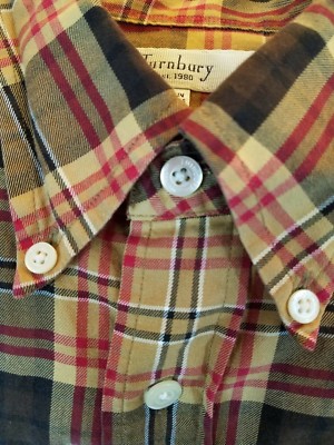 Chemise Turnbury Carreaux Marron/rouge - Coton 100% - Taille XL - Occasion Très Bon état