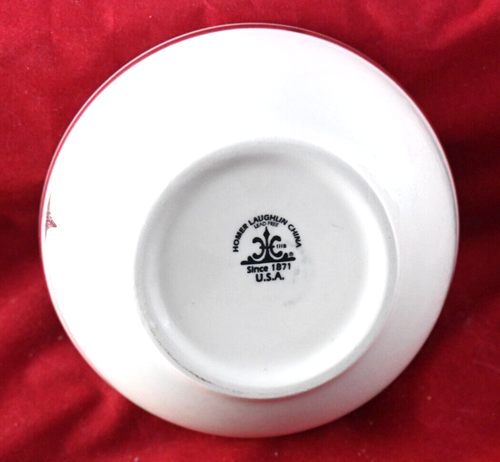 Set 4 US Army Medical Corps Red Caduceus 5 1/2" Bowls Homer Laughlin China USA - Picture 6 of 6