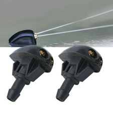 2Pcs Black Car Window Windscreen Wiper Water Spray Nozzles Jet Washer Sprayers