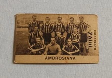 Soccer Football Football AMBROSIANA INTER Card Figure Chocolate Zàini 1930s