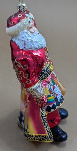 2005 CHRISTOPHER RADKO BOLSHOI BROCADE 1012753 7" GLASS ORNAMENT SANTA - Picture 4 of 12