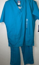 Cherokee TEAL Scrubs ORIGINALS Women's Classic Fit V-Neck Top 4700 XS Pants PXS