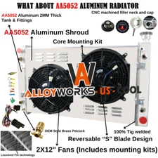 3 Row Aluminum Radiator+Shroud Fan fit 88-98 CHEVY C/K 1500/2500 GMC 5.0L DPI622